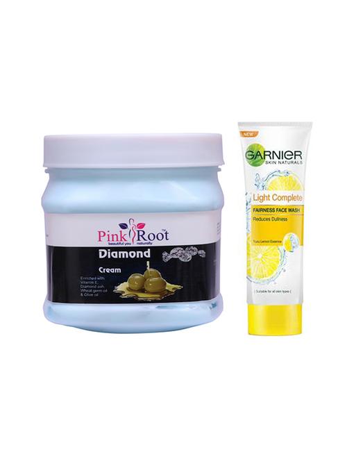 pink root diamond cream with garnier light complete fairness face wash - 17386677 - Very Small Image - 1