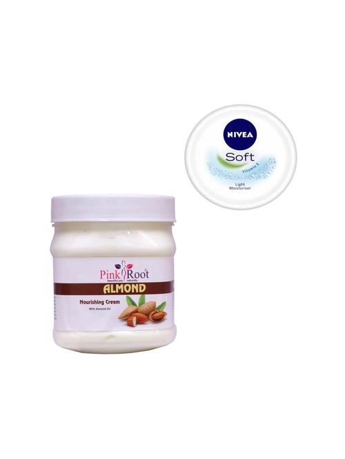 pink root almond cream with nivea soft vitamin e cream 100ml - 17386733 - Very Small Image - 1