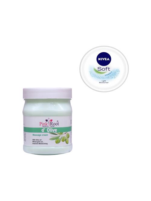 pink root d olive cream with nivea soft vitamin e cream 100ml - 17386749 - Very Small Image - 1