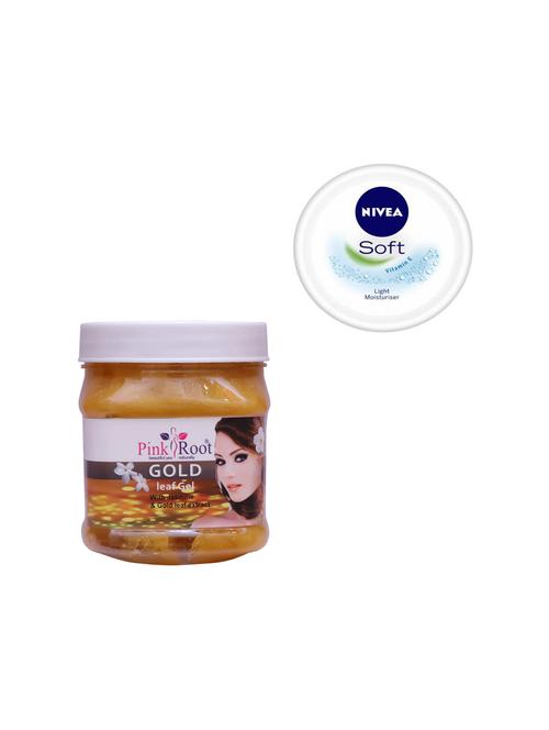 pink root gold gel with nivea soft vitamin e cream 100ml - 17386764 - Very Small Image - 1