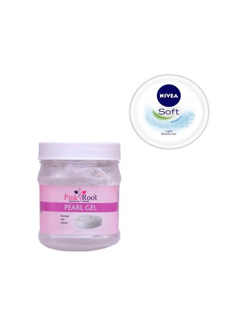 pink root pearl gel with nivea soft vitamin e cream 100ml - 17386780 - Very Small Image - 1