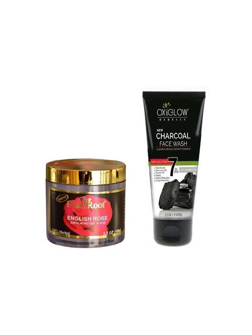 pink root english rose 100gm with oxyglow charcoal face wash - 17386822 - Very Small Image - 1