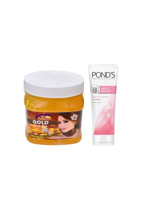 pink root gold gel 500g with pond's white beauty facewash - 17386858 - Very Small Image - 1