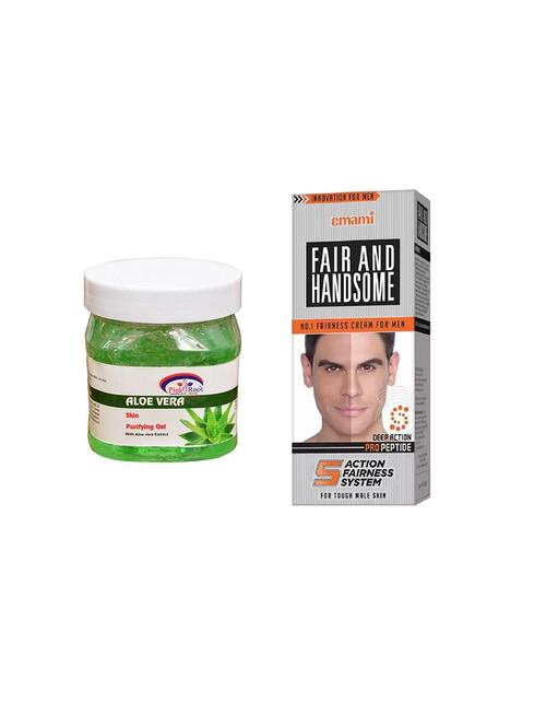 pink root aloe vera gel 500ml with emami fair & handsome 30g - 17386900 - Very Small Image - 1