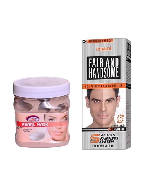 pink root pearl mask 500ml with emami fair & handsome 30g - 17386916 - Very Small Image - 1
