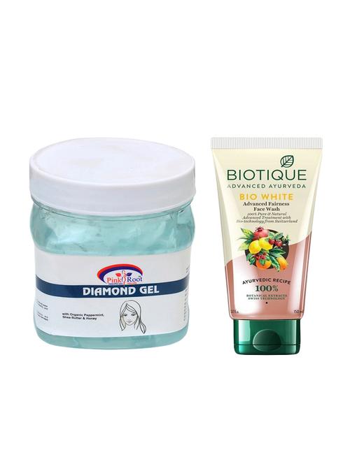 pink root diamond gel 500g with biotique white fairness facewash - 17386950 - Very Small Image - 1