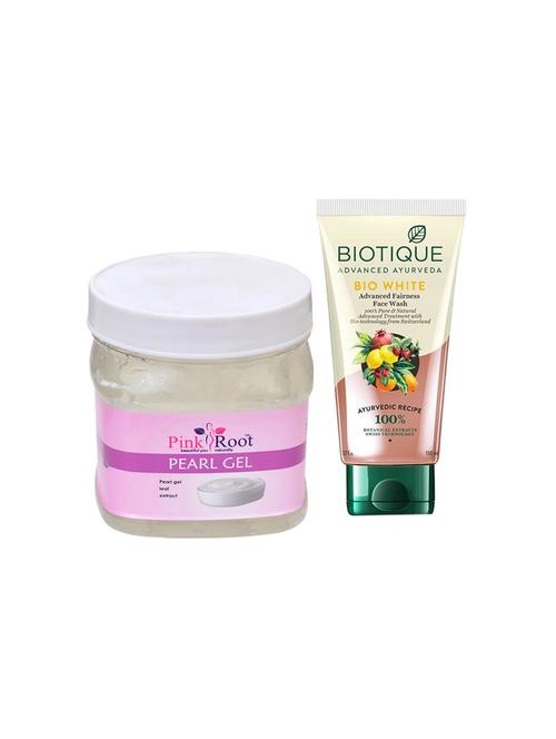 pink root pearl gel 500g with biotique white fairness facewash - 17386958 - Very Small Image - 1