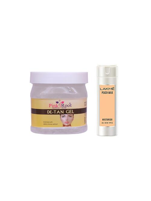 pink root de-tan gel with lakme peach milk lotion - 17387026 - Very Small Image - 1