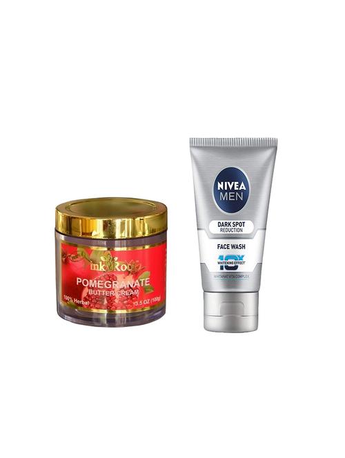 pink root pomegranate cream 100g with nivea men dark spot reduction face wash - 17387095 - Very Small Image - 1