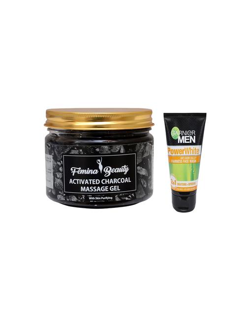 femina beauty charcoal gel with garnier power white face wash - 17387117 - Very Small Image - 1