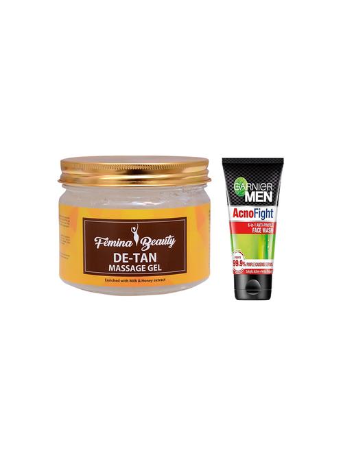 femina beauty de-tan gel with garnier acno fight face wash - 17387131 - Very Small Image - 1