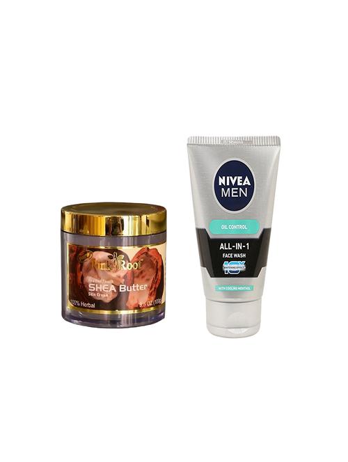 pink root shea butter cream 100g with nivea oil control face wash - 17387140 - Very Small Image - 1