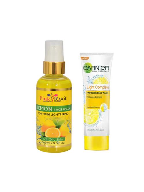 pink root lemon face wash with garnier light complete fairness face wash - 17387174 - Very Small Image - 1