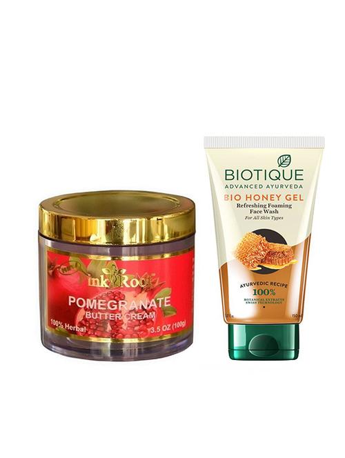 pink root pomegranate cream 100g with biotique honey facewash - 17387213 - Very Small Image - 1