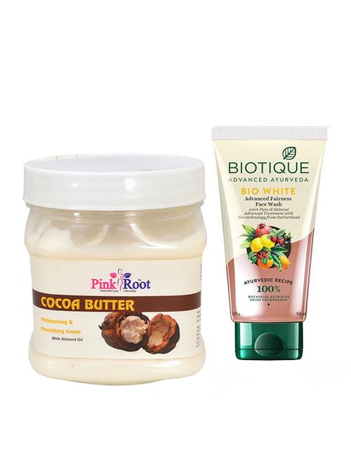 pink root cocoa butter cream 500g with biotique white fairness facewash - 17387274 - Very Small Image - 1
