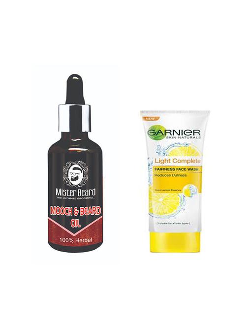 mister beard mooch & beard oil with garnier light complete fairness face wash - 17387279 - Very Small Image - 1