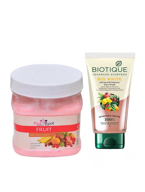 pink root fruit cream 500g with biotique white fairness facewash - 17387284 - Very Small Image - 1
