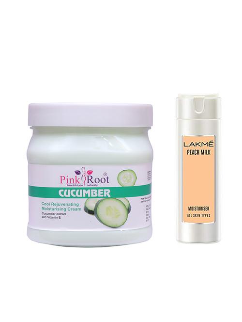 pink root cucumber cream with lakme peach milk lotion - 17387329 - Very Small Image - 1