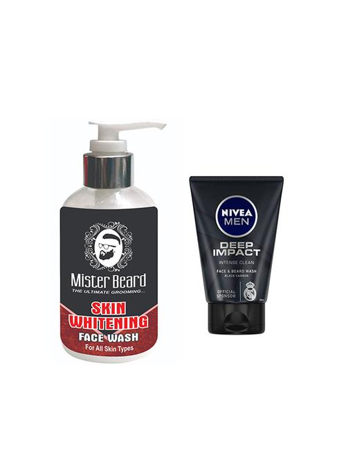 mister beard skin whitening face wash with nivea deep impact intense clean face & beard wash - 17387381 - Very Small Image - 1