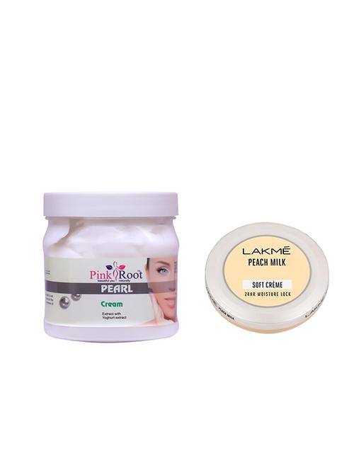 pink root pearl cream with lakme peach milk soft creme - 17387391 - Very Small Image - 1