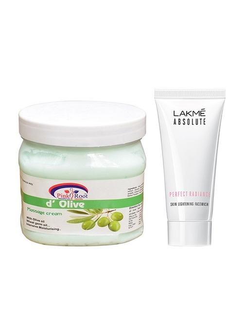 pink root d olive cream 500gm with lakme absolute face wash - 17387425 - Very Small Image - 1