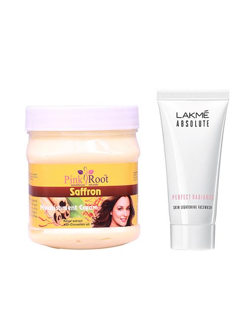 pink root saffron cream 500gm with lakme absolute face wash - 17387444 - Very Small Image - 1