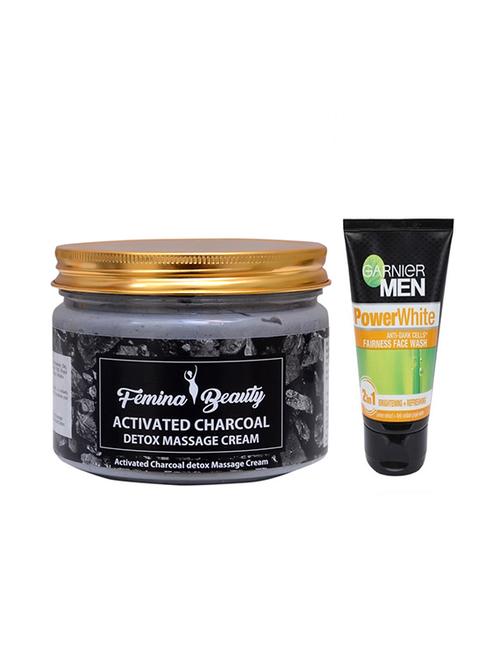 femina beauty charcoal cream with garnier power white face wash - 17387452 - Very Small Image - 1