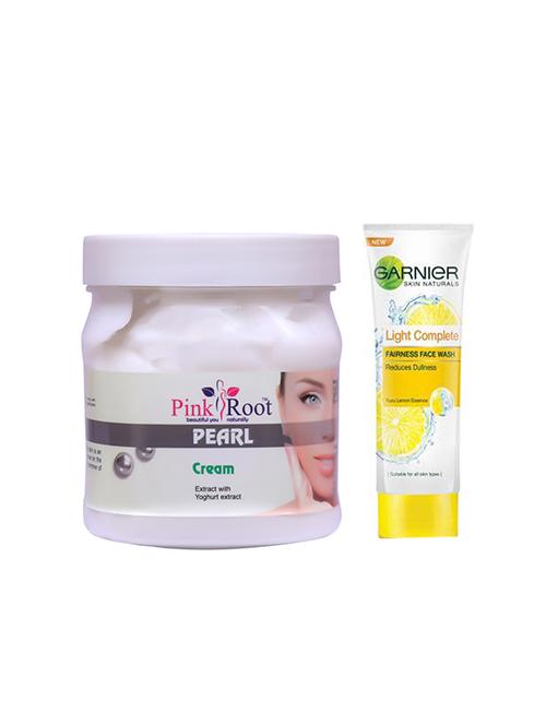 pink root pearl cream with garnier light complete fairness face wash - 17387530 - Very Small Image - 1