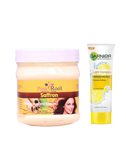 pink root saffron cream with garnier light complete fairness face wash - 17387534 - Very Small Image - 1