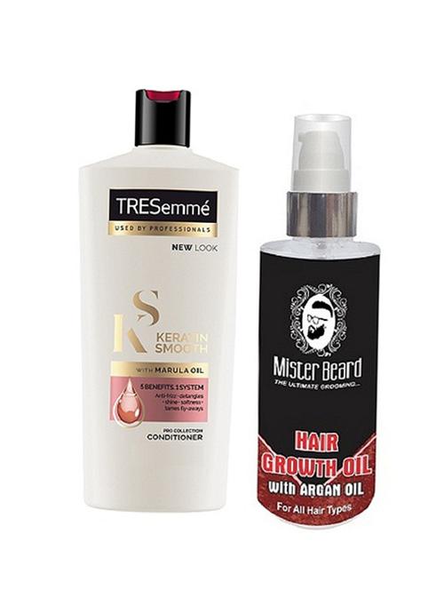 mister beard argan growth hair oil with tresemme keratin conditioner - 17387765 - Very Small Image - 1