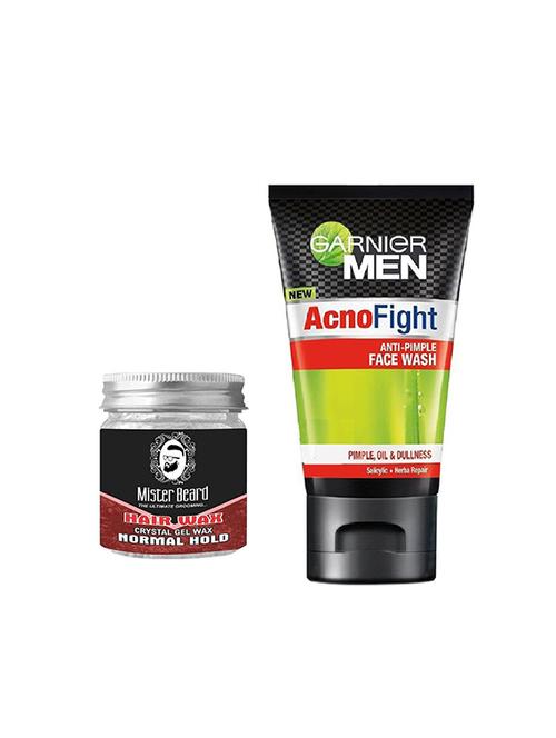 mister beard hair wax normal hold 100gm with garnier acnofight anti pimple face wash - 17387768 - Very Small Image - 1