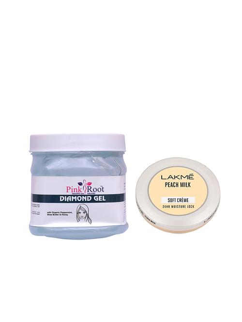 pink root diamond gel with lakme peach milk soft creme - 17387810 - Very Small Image - 1