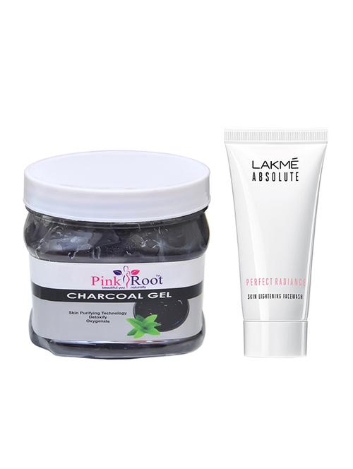 pink root charcoal gel 500gm with lakme absolute face wash - 17387826 - Very Small Image - 1