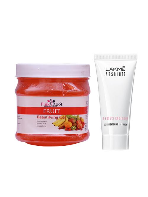 pink root fruit gel 500gm with lakme absolute face wash - 17387829 - Very Small Image - 1