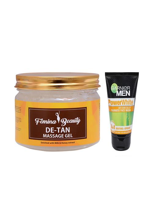 femina beauty de-tan gel with garnier power white face wash - 17387842 - Very Small Image - 1