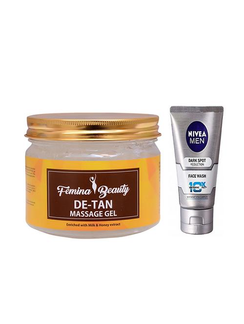 femina beauty de-tan gel with nivea dark spot face wash - 17387845 - Very Small Image - 1