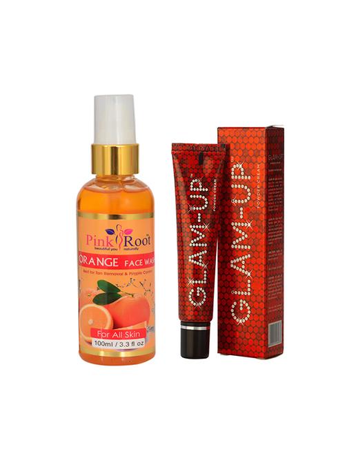 pink root orange face wash with glam up - 17387883 - Very Small Image - 1