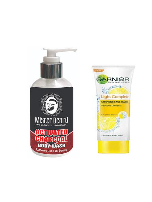 mister beard activated charcoal body wash with garnier light complete fairness face wash - 17387907 - Very Small Image - 1