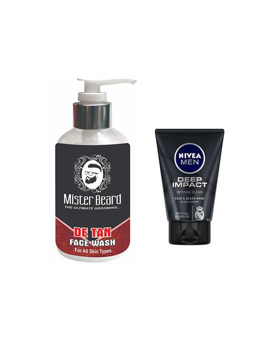 mister beard de-tan face wash with nivea deep impact intense clean face & beard wash - 17387956 - Very Small Image - 1