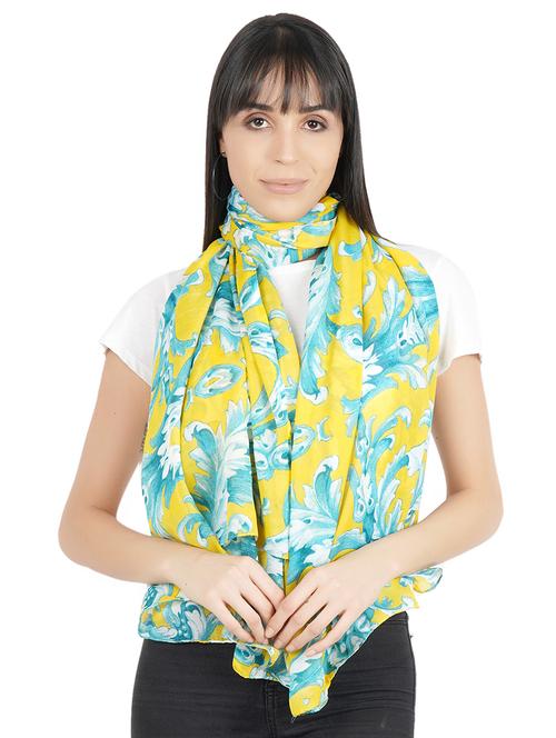 yellow viscose stole - 17388479 - Very Small Image - 1