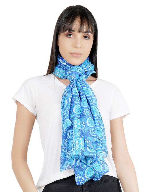 blue viscose stole - 17388486 - Very Small Image - 1