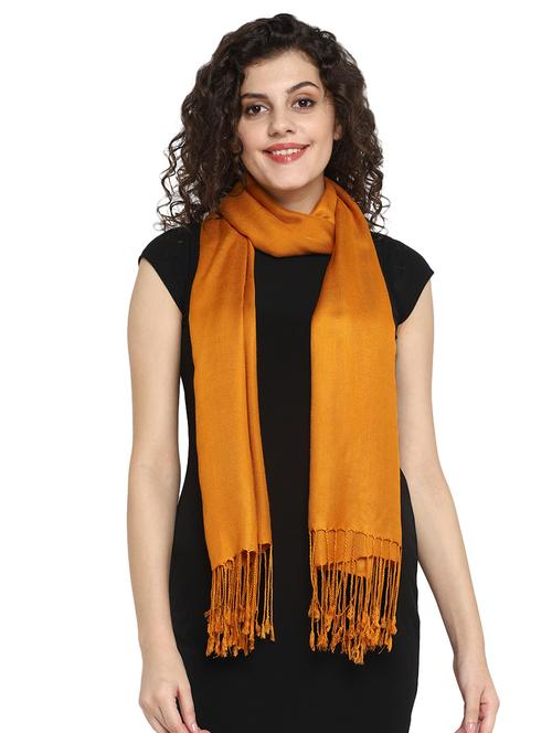 yellow viscose stole - 17388503 - Very Small Image - 1