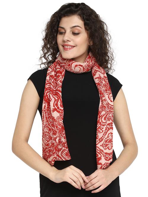 red viscose stole - 17388530 - Very Small Image - 1