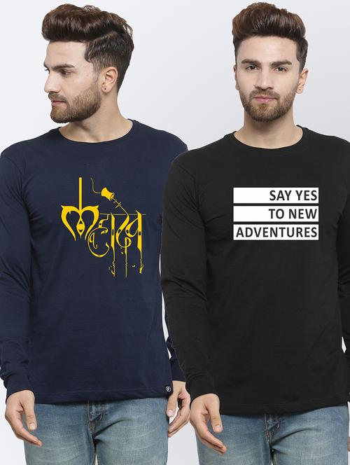 set of 2 chest-printed t-shirt - 17389582 - Very Small Image - 1