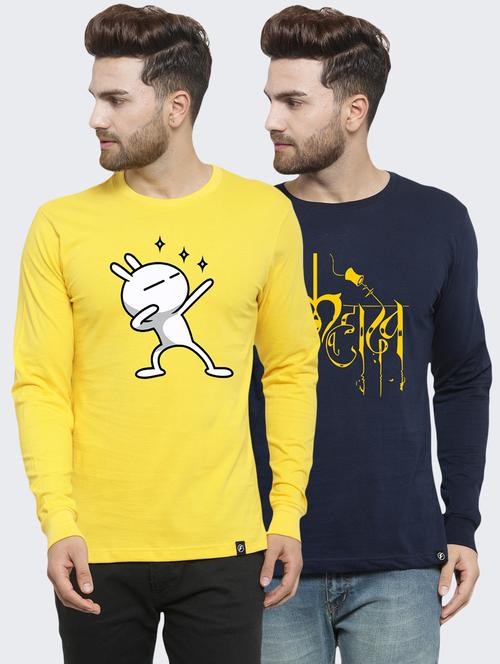 multi colored printed t-shirts combo - 17389608 - Very Small Image - 1