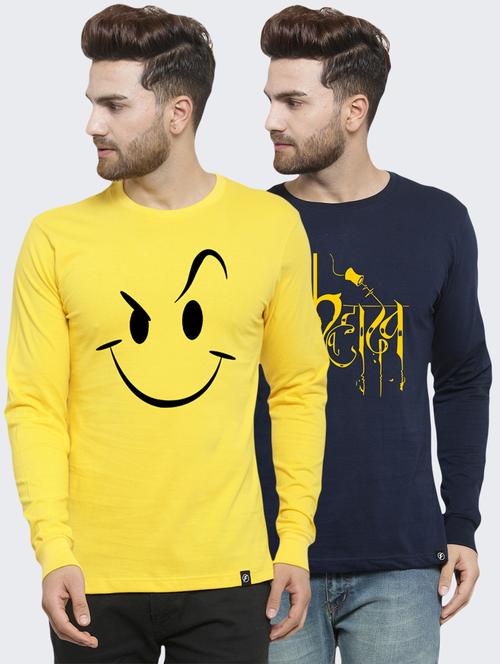 multi colored printed t-shirts combo - 17389613 - Very Small Image - 1