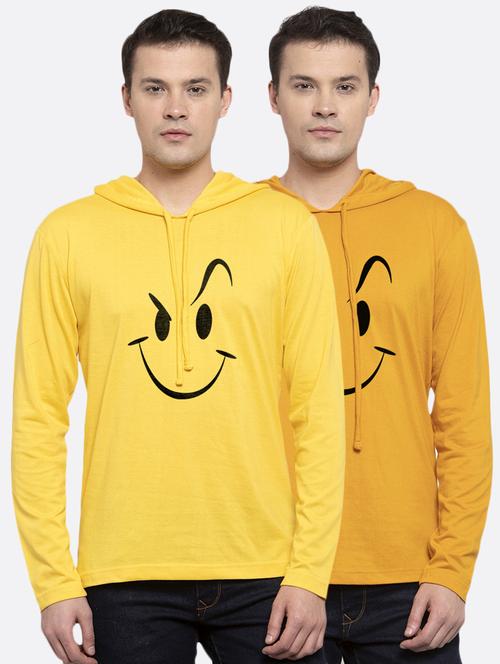 men printed pack of 2 long sleeves t-shirt - 17390743 - Very Small Image - 1