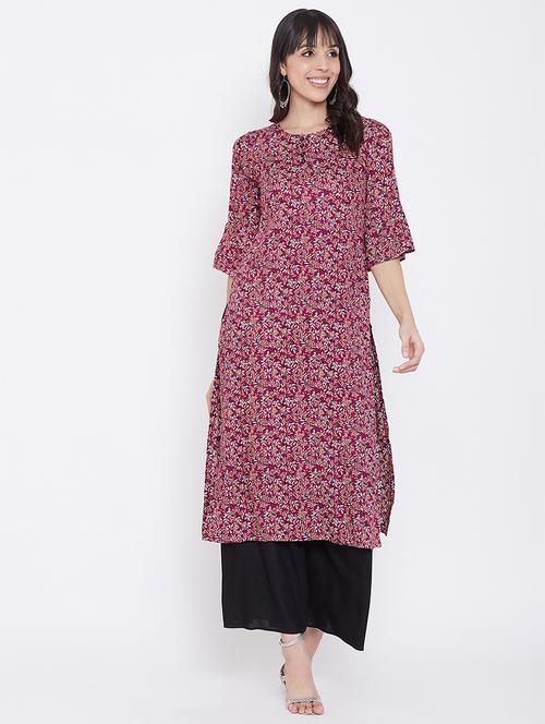 floral kurta palazzo set - 17391544 - Very Small Image - 1