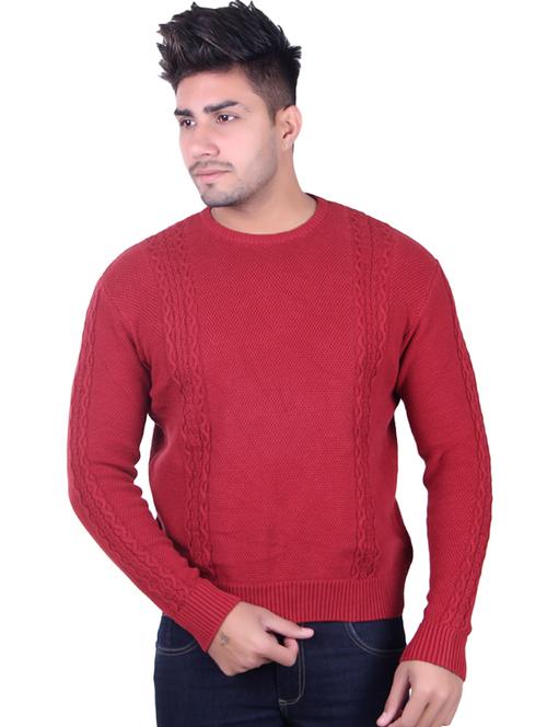 red self design pullover - 17391883 - Very Small Image - 1