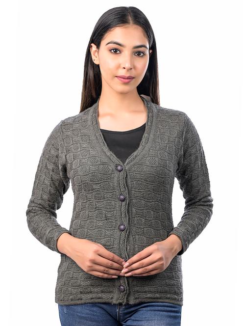 v-neck acrylic wool cardigan - 17391932 - Very Small Image - 1